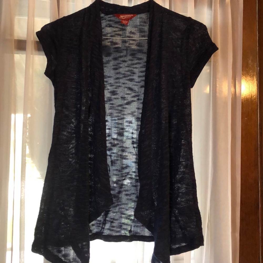 Girls short sleeve navy cover up